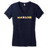 man eater Women's V-Neck T-Shirt