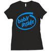 baby inside Ladies Fitted T-Shirt