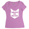 meow or never cat Women's Triblend Scoop T-shirt