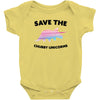 Save The Chubby Unicorns Baby Bodysuit