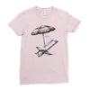 beach umbrella Ladies Fitted T-Shirt