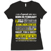 Legends Are Born In February Ladies Fitted T-Shirt