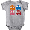 cool retro 80s pacman ghosts video games Baby Onesie