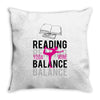 Reading Yoga Wine Balance Throw Pillow