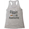 flippin awesome cooking greeting Racerback Tank