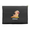 yoga pug exhale Accessory Pouches