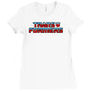 transformers marvel uk Ladies Fitted T-Shirt