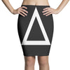 prism a triangle design graphic baseball jersey Pencil Skirts
