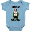 omg santa will ferrell Baby Bodysuit