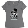 steampunk panda Women's Triblend Scoop T-shirt