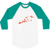 banksy headshot butterfly 3/4 Sleeve Shirt