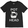 pot head coffee lover V-Neck Tee