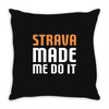 strava made me do it Throw Pillow