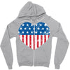 usa flag Zipper Hoodie