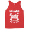 February Girls Are Sunshine Mixed With A Little Hurricane Tank Top