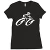cyclist road bike biking Ladies Fitted T-Shirt
