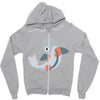 fish color Zipper Hoodie