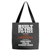funny  built in the 50&rsquo;s, ideal gift or christmas present. Tote Bags