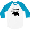 Daddy Bear - Baby Bear Custom Name 3/4 Sleeve Shirt