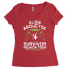 alien abductee survivor tour ufo nerd geek comic funny Women's Triblend Scoop T-shirt
