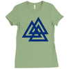 valknutr knoten der gefallenen odin nordisch symbol aspekte wotan Ladies Fitted T-Shirt