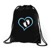 Baby Boy with Heart Any Name Customized Drawstring Bags