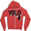 yolo cat Zipper Hoodie