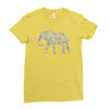elephant filled pattern cool Ladies Fitted T-Shirt
