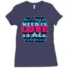 all you need is love is all you need Ladies Fitted T-Shirt