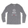 Keep Calm And Wear Grey (For Brain Cancer Awareness) Long Sleeve Shirts