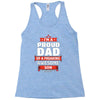 proud dad son Racerback Tank