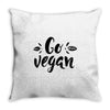 go vegan 2 Throw Pillow