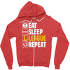 eat sleep league Zipper Hoodie