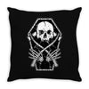 coffin and reaper Throw Pillow