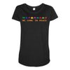we come in peace Maternity Scoop Neck T-shirt
