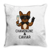 champagne and caviar Throw Pillow