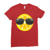 Lemon with Glasses Ladies Fitted T-Shirt