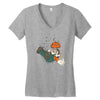 the falling italian Women's V-Neck T-Shirt