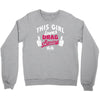 this girl loves drag racing Crewneck Sweatshirt