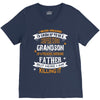 Super Cool Grandson Of A Freaking Awesome Father V-Neck Tee
