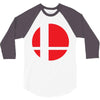 smash bros tribute unisex vinyl 3/4 Sleeve Shirt
