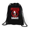 zombie  do not feed the zombies fun Drawstring Bags