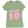 team 10 light pink Ladies Fitted T-Shirt