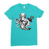 pirate octopus Ladies Fitted T-Shirt