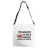 chemistry is like cooking Adjustable Strap Totes