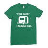 personalised your name caravan club funny gift Ladies Fitted T-Shirt