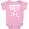 warning does not play well with others Baby Onesie