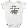 Smart Good Looking Hairstylist Doesnt Get Better Than Baby Onesie