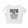 I Love You Mom Crop Top