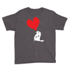 bird love heart animal graph note music party pop art gift Youth Tee